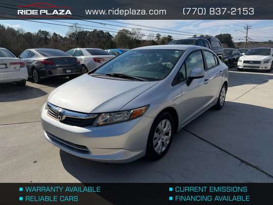 Used 2012 Honda Civic 2HGFB2F50CH523801 for sale in loganville, GA